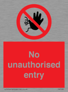 PA5589: No unauthorised entry