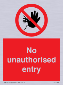 PA5589: No unauthorised entry