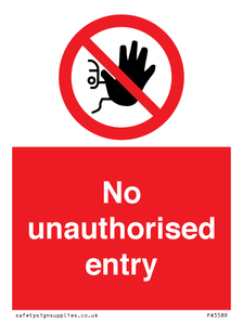 PA5589: No unauthorised entry