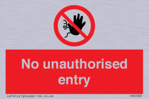 PA5589: No unauthorised entry