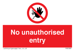 PA5589: No unauthorised entry