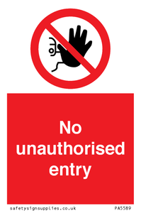 PA5589: No unauthorised entry