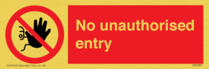 PA5589: No unauthorised entry