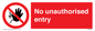 PA5589: No unauthorised entry