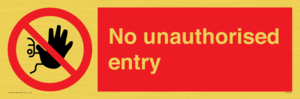 PA5589: No unauthorised entry