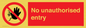 PA5589: No unauthorised entry