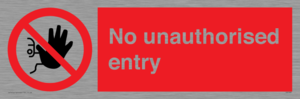 PA5589: No unauthorised entry