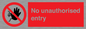 PA5589: No unauthorised entry