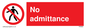 PA5663: No Admittance