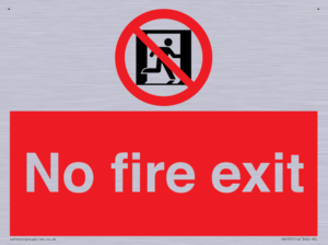 PA5707: No fire exit Prohibition Sign