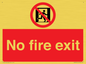 PA5707: No fire exit Prohibition Sign