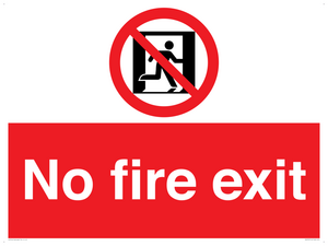 PA5707: No fire exit Prohibition Sign