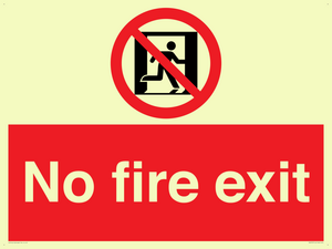 PA5707: No fire exit Prohibition Sign