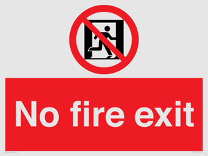 PA5707: No fire exit Prohibition Sign