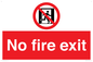 PA5707: No fire exit Prohibition Sign