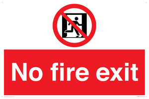 PA5707: No fire exit Prohibition Sign