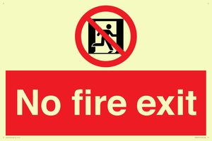 PA5707: No fire exit Prohibition Sign