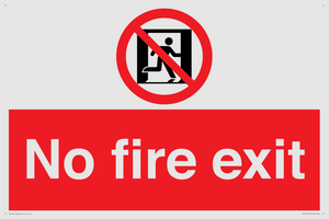 PA5707: No fire exit Prohibition Sign