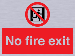 PA5707: No fire exit Prohibition Sign