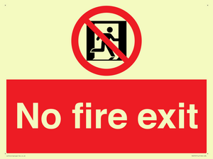 PA5707: No fire exit Prohibition Sign