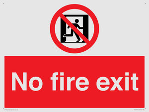 PA5707: No fire exit Prohibition Sign