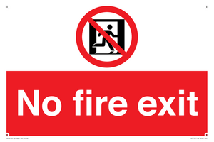 PA5707: No fire exit Prohibition Sign