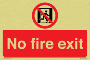 PA5707: No fire exit Prohibition Sign