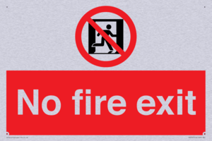 PA5707: No fire exit Prohibition Sign