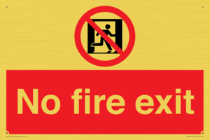 PA5707: No fire exit Prohibition Sign
