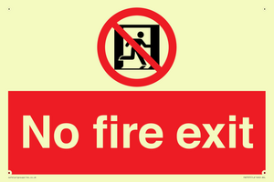 PA5707: No fire exit Prohibition Sign