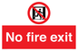 PA5707: No fire exit Prohibition Sign