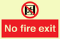 PA5707: No fire exit Prohibition Sign