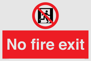 PA5707: No fire exit Prohibition Sign