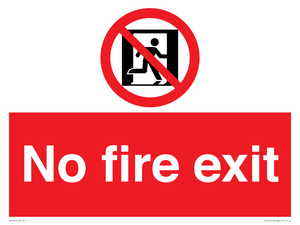 PA5707: No fire exit Prohibition Sign