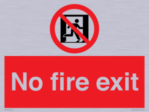 PA5707: No fire exit Prohibition Sign