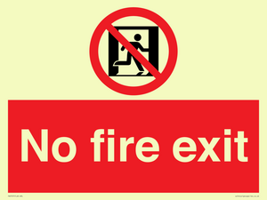 PA5707: No fire exit Prohibition Sign