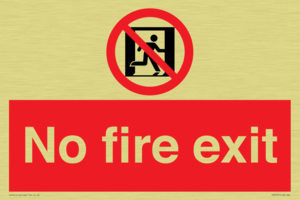 PA5707: No fire exit Prohibition Sign