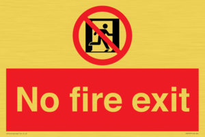 PA5707: No fire exit Prohibition Sign