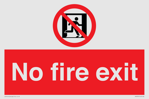PA5707: No fire exit Prohibition Sign