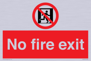 PA5707: No fire exit Prohibition Sign