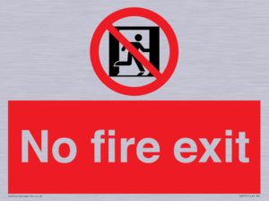 PA5707: No fire exit Prohibition Sign