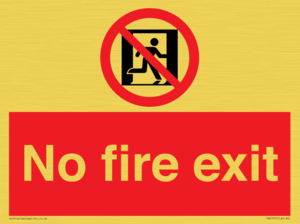 PA5707: No fire exit Prohibition Sign