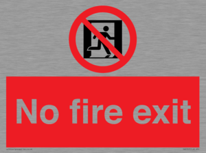 PA5707: No fire exit Prohibition Sign