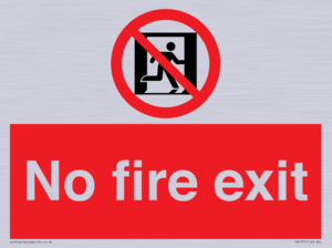 PA5707: No fire exit Prohibition Sign