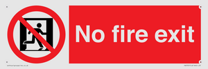 PA5707: No fire exit Prohibition Sign