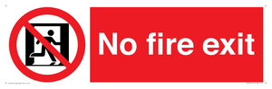 PA5707: No fire exit Prohibition Sign