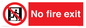PA5707: No fire exit Prohibition Sign