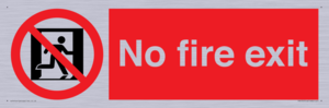 PA5707: No fire exit Prohibition Sign