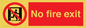 PA5707: No fire exit Prohibition Sign