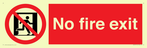 PA5707: No fire exit Prohibition Sign